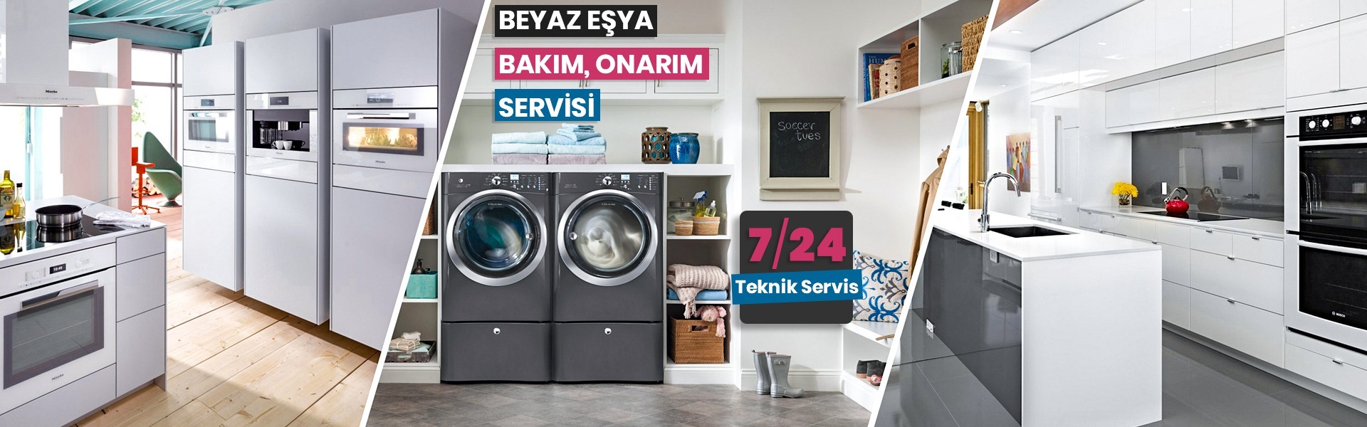 Mersin 7/24 Beyaz Eşya Bakım, Onarım ve Teknik Servis Hizmetleri Banner'ı