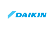 Daikin marka klima, ısı pompası ve VRF sistemleri için özel teknik servis logosu.
